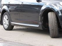 Пластиковые внешние цельные пороги для Ford Focus 2 2004-2011г.в. (кроме купэ)