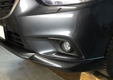 Накладки на передний бампер "Клыки" для MAZDA 6 GJ 2012-2015
