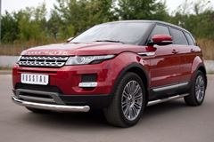 Пороги труба D76 с накладками (вариант 3) для Land Rover Range Rover Evoque Prestige u Pure 2011-