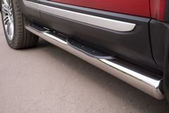 Пороги труба D76 с накладками (вариант 3) для Land Rover Range Rover Evoque Prestige u Pure 2011-