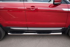 Пороги труба D76 с накладками (вариант 1) для Land Rover Range Rover Evoque Prestige u Pure 2011-