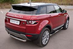 Пороги труба D76 с накладками (вариант 1) для Land Rover Range Rover Evoque Prestige u Pure 2011-