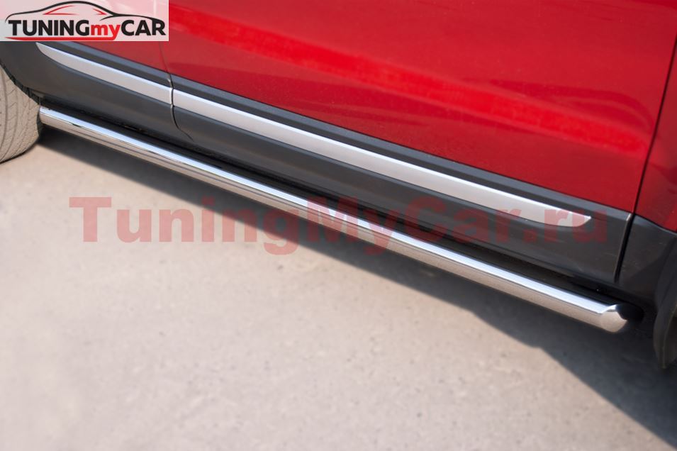 Пороги труба D63 (вариант 1) для Land Rover Range Rover Evoque Prestige u Pure 2011-