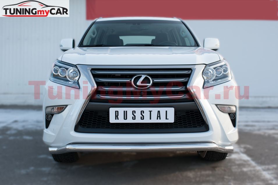 Защита переднего бампера D63 (волна) для Lexus GX 460 2014-
