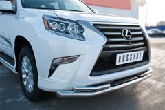 Защита переднего бампера D63 (секции) D42х2 (уголки) для Lexus GX 460 2014-
