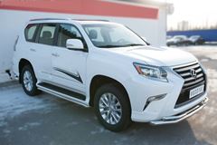 Защита переднего бампера D63 (секции) D42х2 (уголки) для Lexus GX 460 2014-