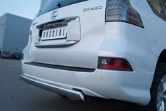 Защита заднего бампера D75х42 (дуга) для Lexus GX 460 2014-