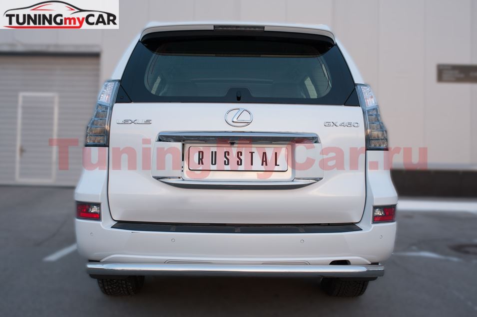 Защита заднего бампера D63 (секции) для Lexus GX 460 2014-