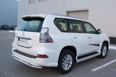 Защита заднего бампера D63 (секции) D42 (уголки) для Lexus GX 460 2014-