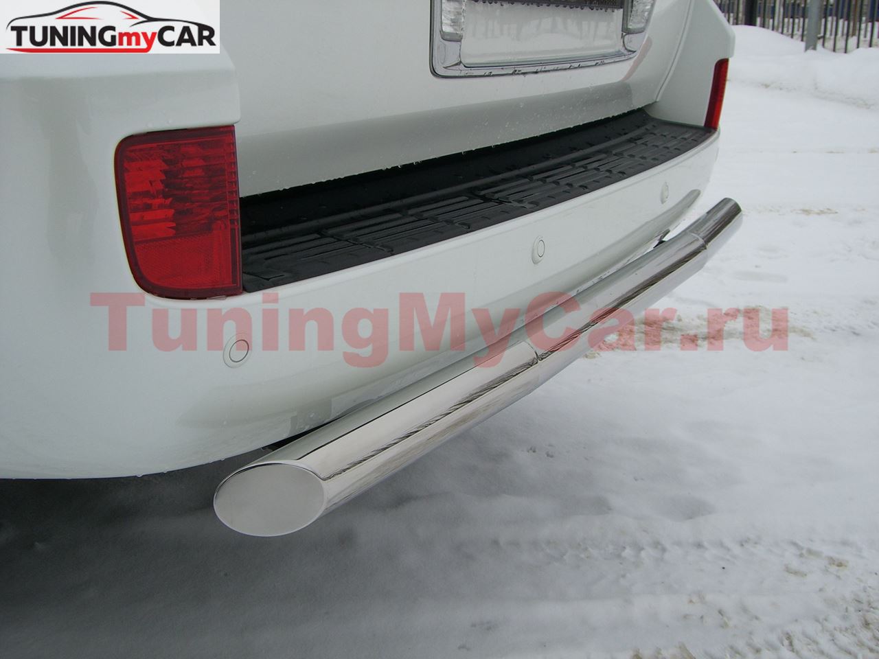 Защита заднего бампера D76 для Lexus LX570 2007-2011
