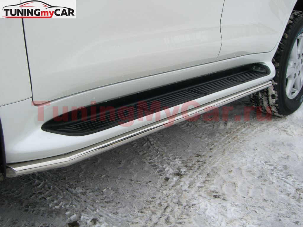 Пороги труба D42 для Lexus LX570 2007-2011