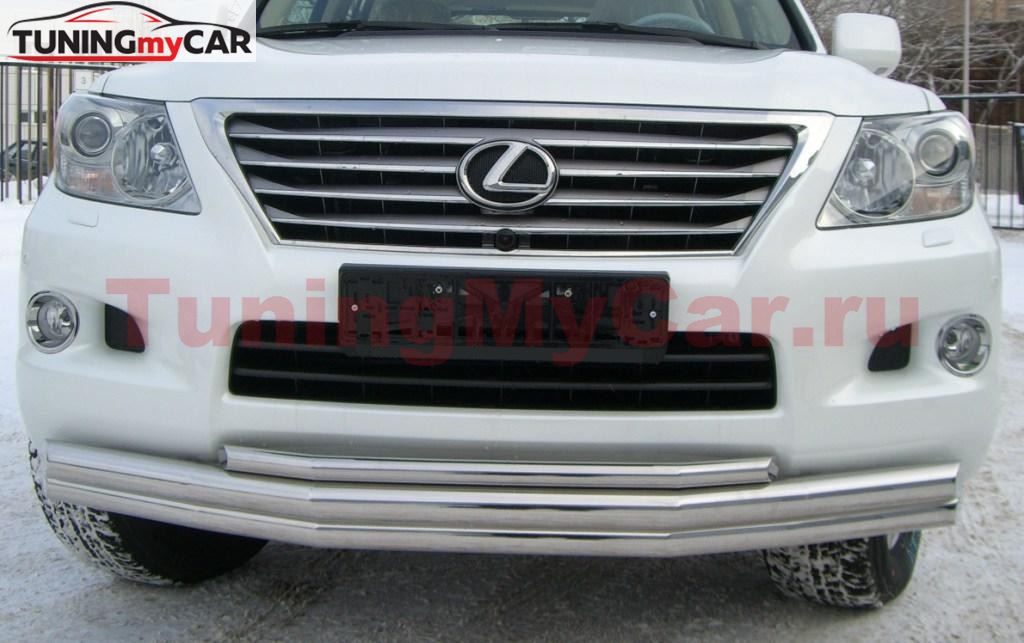 Защита переднего бампера D63/63/42 для Lexus LX570 2007-2011