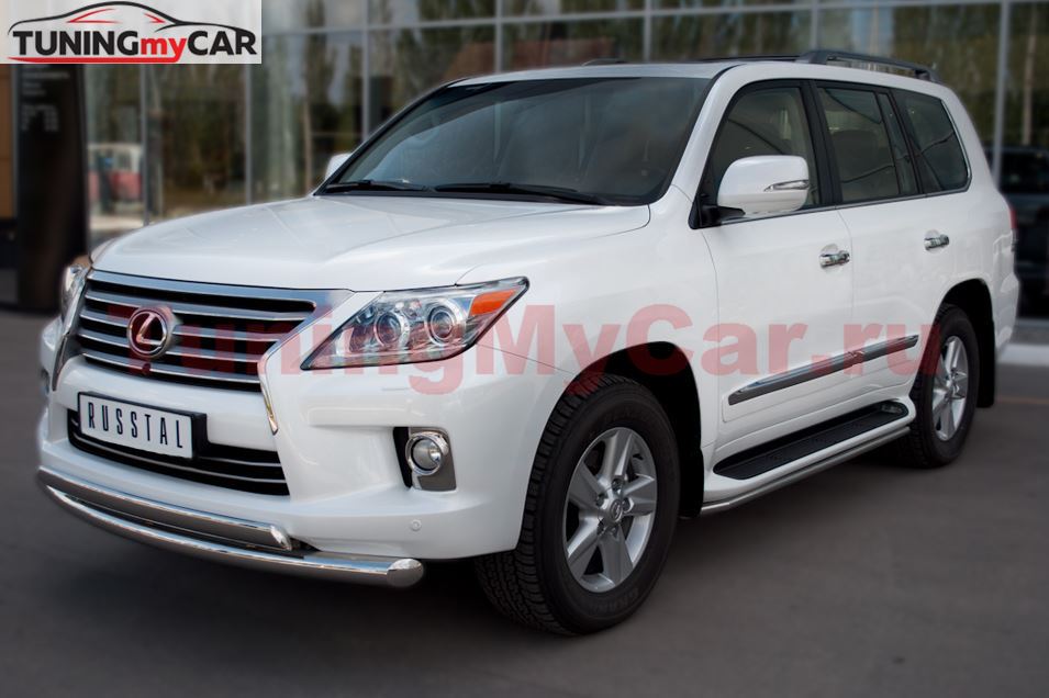 Пороги труба D42 для Lexus LX570 2012-