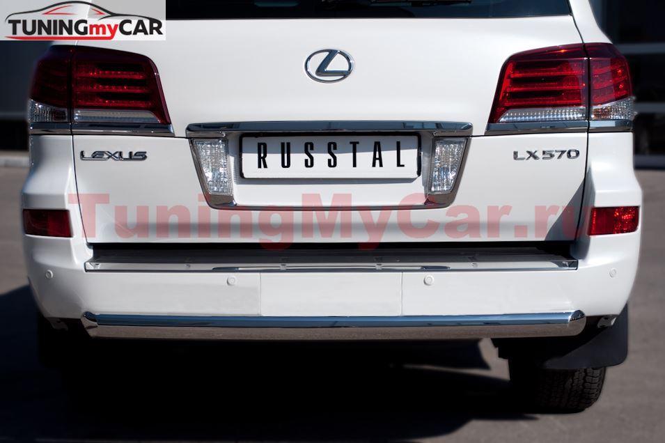 Защита заднего бампера D76 (дуга) для Lexus LX570 2012-