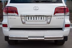 Защита заднего бампера D76/D42 (ступень) для Lexus LX570 2012-