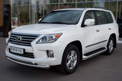 Защита переднего бампера D76/75х42 для Lexus LX570 2012-