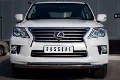 Защита переднего бампера D75х42/42 для Lexus LX570 2012-
