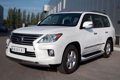 Защита переднего бампера D75х42/42 для Lexus LX570 2012-