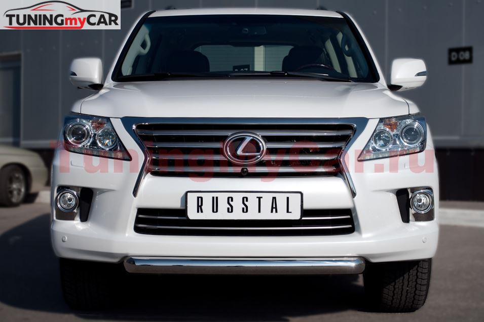 Защита переднего бампера D76 (короткая) для Lexus LX570 2012-