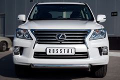 Защита переднего бампера D76 (короткая) для Lexus LX570 2012-