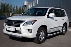 Защита переднего бампера D76 (короткая) для Lexus LX570 2012-