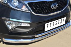 Защита переднего бампера D63 (секции) 42 (дуга) для Kia Sportage 2010-2015