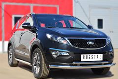 Защита переднего бампера D63 (секции) 42 (дуга) для Kia Sportage 2010-2015