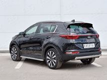 Защита заднего бампера 75х42 дуга (кроме GT-Line) для Kia Sportage 2016-