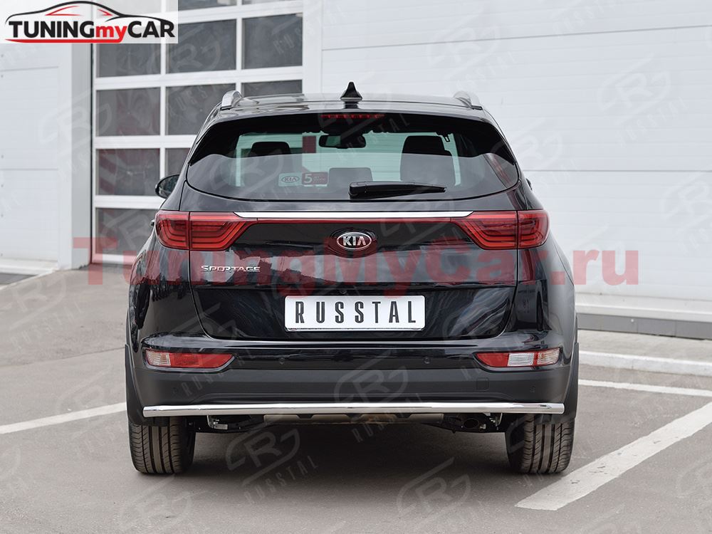 Защита заднего бампера D42 секция для Kia Sportage 2016-