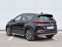 Защита заднего бампера D42 секция для Kia Sportage 2016-