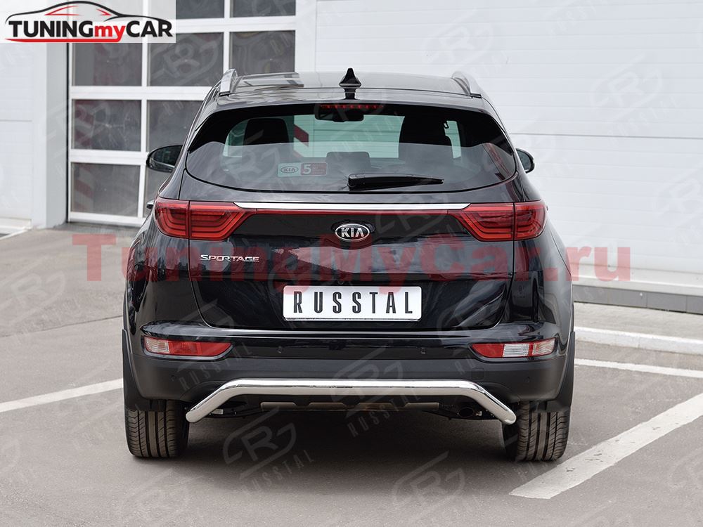 Защита заднего бампера D63 волна под машину для Kia Sportage 2016-