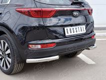 Защита заднего бампера уголки D63 секция для Kia Sportage 2016-