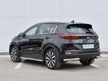 Защита заднего бампера уголки D63 секция для Kia Sportage 2016-