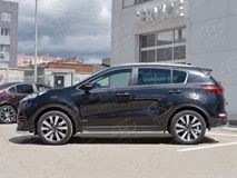 Пороги труба D42 (вариант 1) для Kia Sportage 2016-