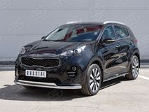 Защита переднего бампера D63 секция 75х42 дуга для Kia Sportage 2016-