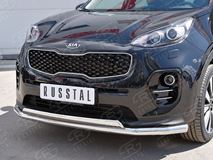 Защита переднего бампера D63 секция 75х42 дуга для Kia Sportage 2016-
