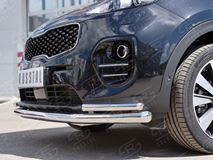 Защита переднего бампера D63 секция D42 уголки для Kia Sportage 2016-