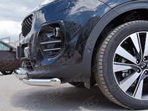 Защита переднего бампера D63дуга-D63 уголки+клыки для Kia Sportage 2016-