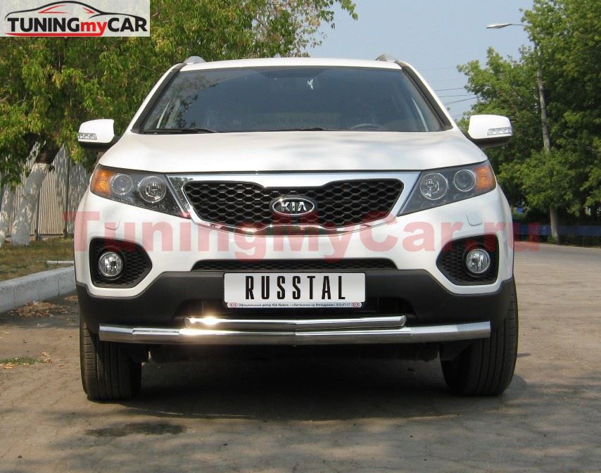 Защита переднего бампера D63/42 для Kia Sorento 2009-2011