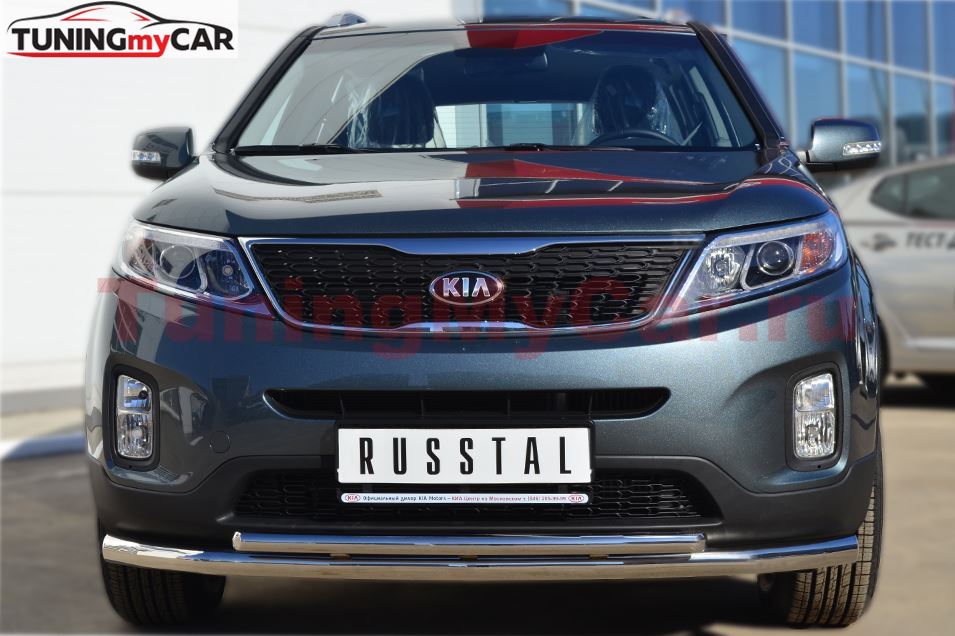 Защита переднего бампера D63 ( секции) / D42 (дуга) для Kia Sorento 2012-