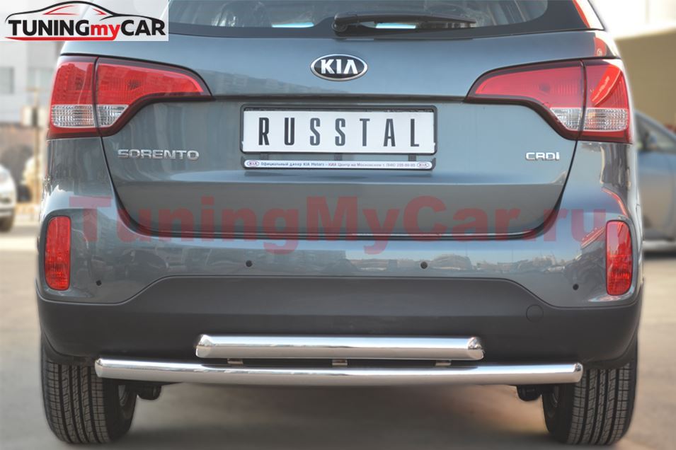 Защита заднего бампера D63 /D63 (дуга) для Kia Sorento 2012-