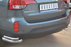 Защита заднего бампера уголки D63/42 для Kia Sorento 2012-