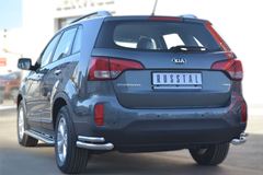 Защита заднего бампера уголки D63/42 для Kia Sorento 2012-