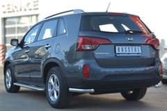 Защита заднего бампера уголки D63 для Kia Sorento 2012-