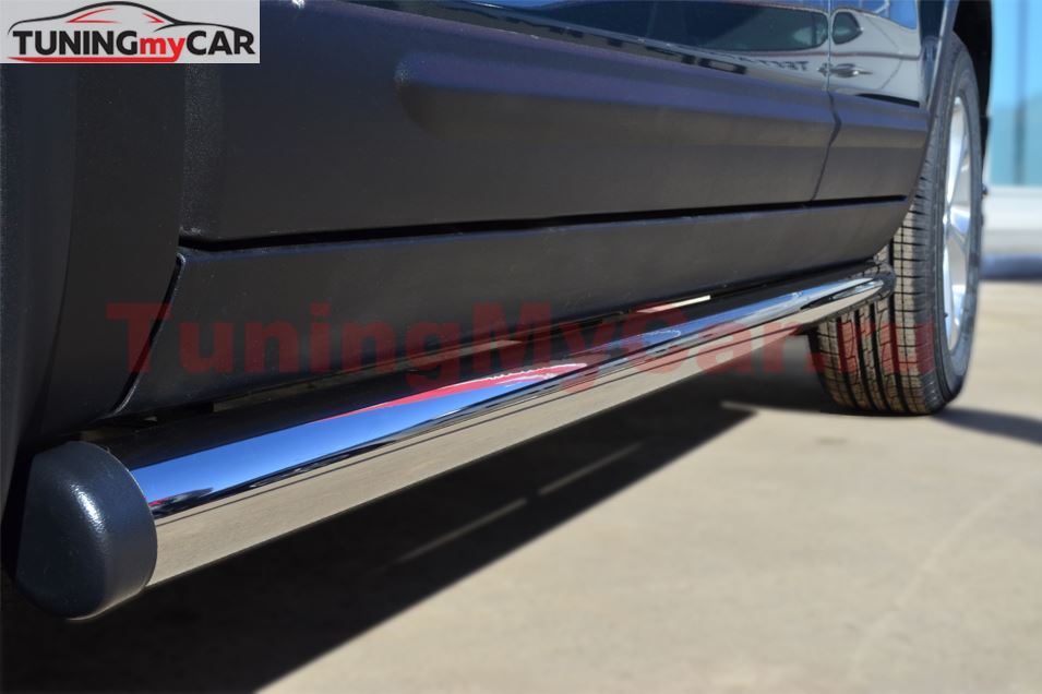 Пороги труба D63 (вариант 2) для Kia Sorento 2012-