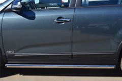 Пороги труба D63 (вариант 2) для Kia Sorento 2012-
