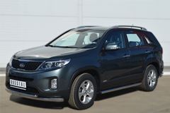 Пороги труба D63 (вариант 2) для Kia Sorento 2012-
