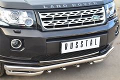 Защита переднего бампера D63 (секции) D63 (уголки)+ зубья для Land Rover Freelander 2 2012-