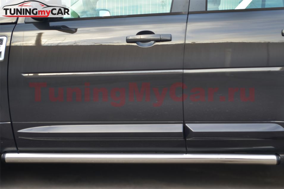 Пороги труба D63 (вариант 2) для Land Rover Freelander 2 2012-