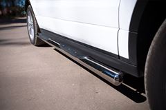 Пороги труба D76 с накладками (вариант 3) для Land Rover Range Rover Evoque Dynamic 2011-
